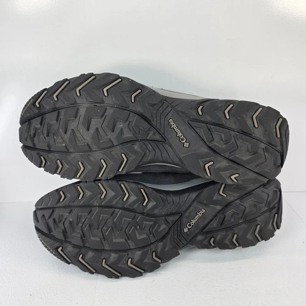 Columbia Crestwood Mens Hiking Shoes Charcoal Black Suede Mesh Trail Sneakers
